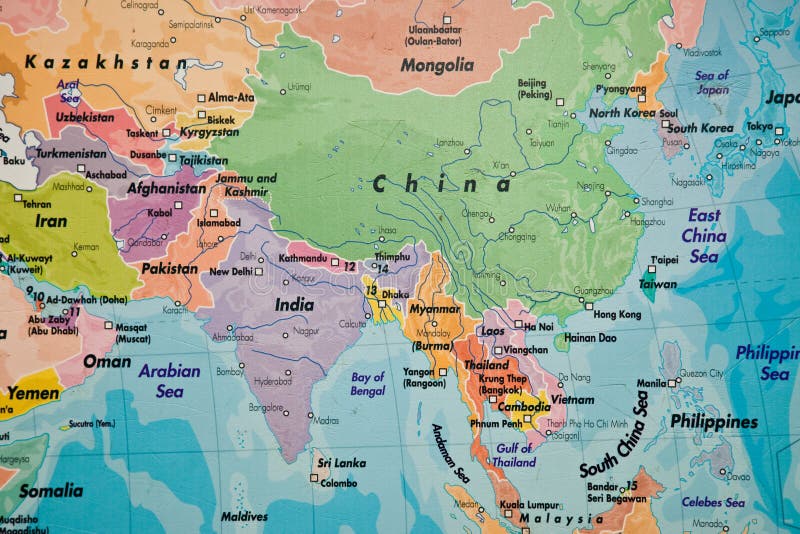 Mapa Azja