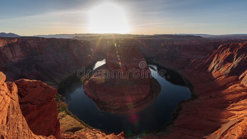 Zakręt podkowy na rzece colado niedaleko strony arizona usa zdjęcie wideo