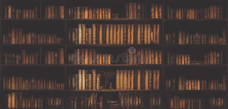 Zamazane półki na książki Wiele starych książek w sklepie lub bibliotece