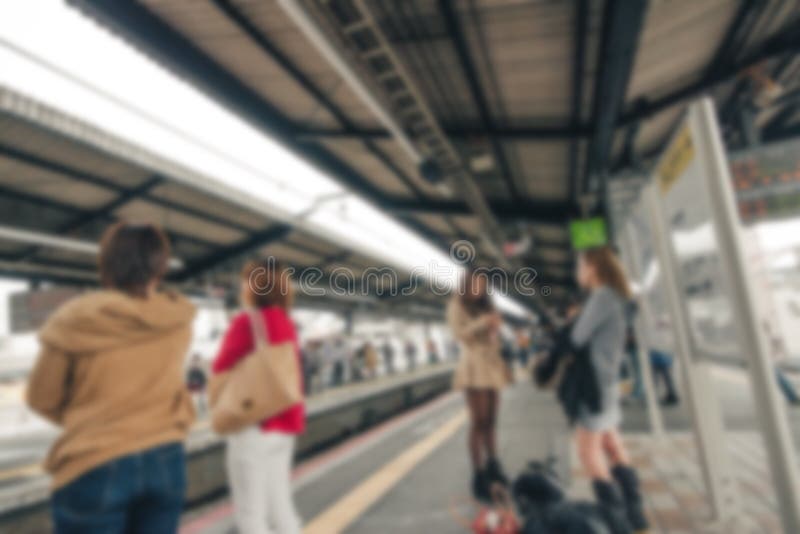 Zamazanego widoku miasta tła abstrakcjonistyczni ludzie zdjęcie stock