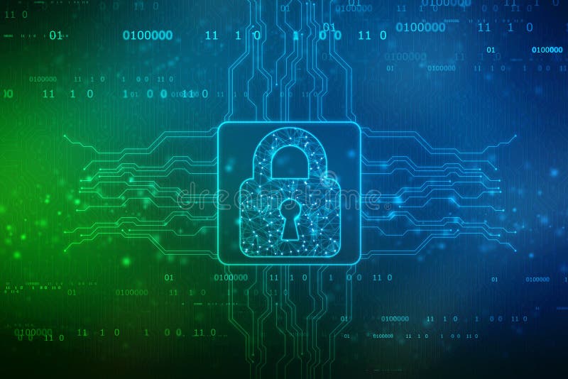 Zamkni?ta k??dka na cyfrowym t?a, Cyber ochrony i internet ochrony tle, ilustracji Zamkni?ta k??dka na cyfrowym t?a, Cyber ochrony i internet ochrony tle, ilustracji
