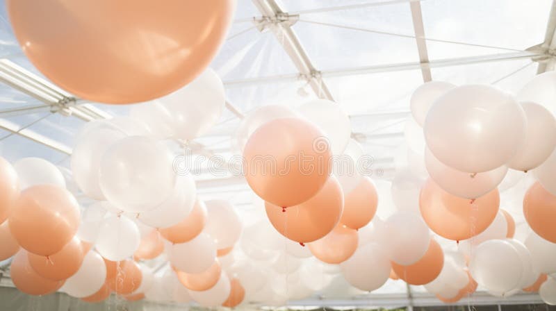 Zamknięcie skomplikowanych balonów ślubnych wzmacniających ilustracji