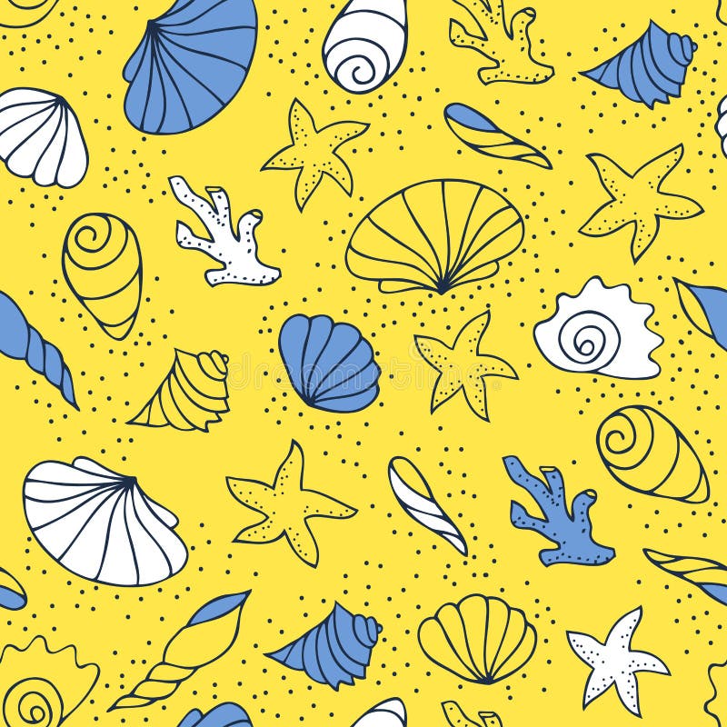 Zamknięty piasków zamknięci seashells ilustracji