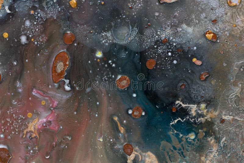 Zamyka up abstrakcjonistyczny obraz olejny Beżowy tło galaxy zdjęcia royalty free Zamyka up abstrakcjonistyczny obraz olejny Beżowy tło galaxy zdjęcia royalty free