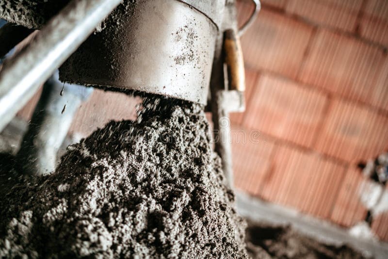 Zamyka w górę szczegółów betonowy pompować, screed underfloor ogrzewanie obraz stock Zamyka w górę szczegółów betonowy pompować, screed underfloor ogrzewanie obraz stock