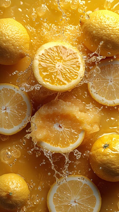 An AI generated illustration of Close-up of boiled oranges and lemons. An AI generated illustration of Close-up of boiled oranges and lemons