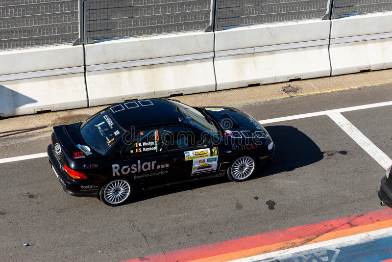 Zandvoort, северная Голландия/Нидерланд - 23-ье февраля 2019: восьмое Коротк-ралли цепи на черноте Subaru Zandvoort цепи гонки стоковое фото Zandvoort, северная Голландия/Нидерланд - 23-ье февраля 2019: восьмое Коротк-ралли цепи на черноте Subaru Zandvoort цепи гонки стоковое фото