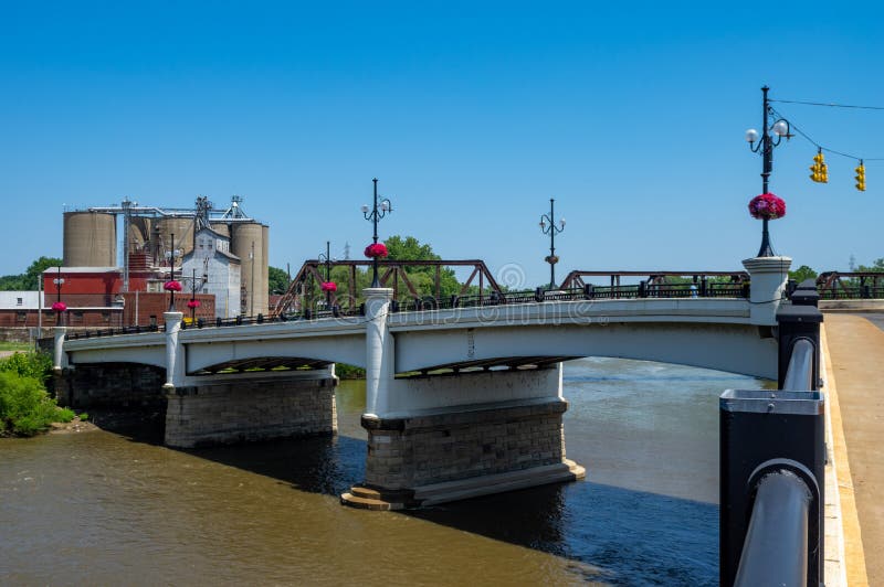 City of Zanesville stock photo. Image of urban, skyline 159491220