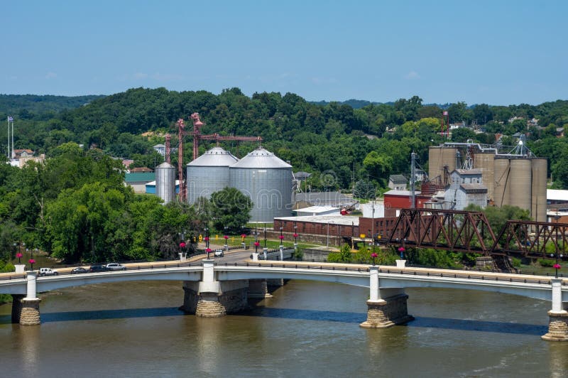 Zanesville Ohio Y Bridge stock photo. Image of structure - 159491244