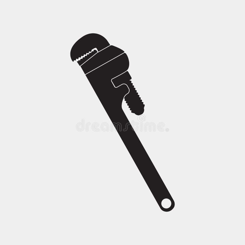 Zangenrohrschlüssel Ikonen-Vektor-Illustration lizenzfreie abbildung Zangenrohrschlüssel Ikonen-Vektor-Illustration lizenzfreie abbildung