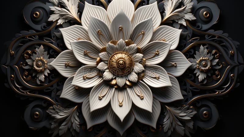 Zanurz się w pięknie żywego yin i yang, gdzie czarno-białe miesza się w idealnej harmonii. royalty ilustracja