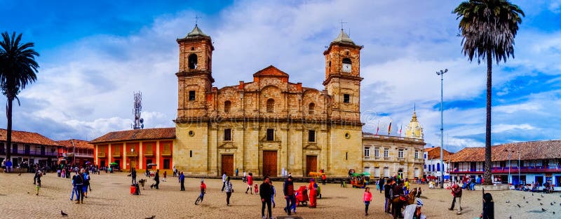 ZAPAQUIRA, COLOMBIA OCTOBER, 27, 2017: Unidentified people walking in Diocesan Cathedral of Zipaquira Cathedral of the