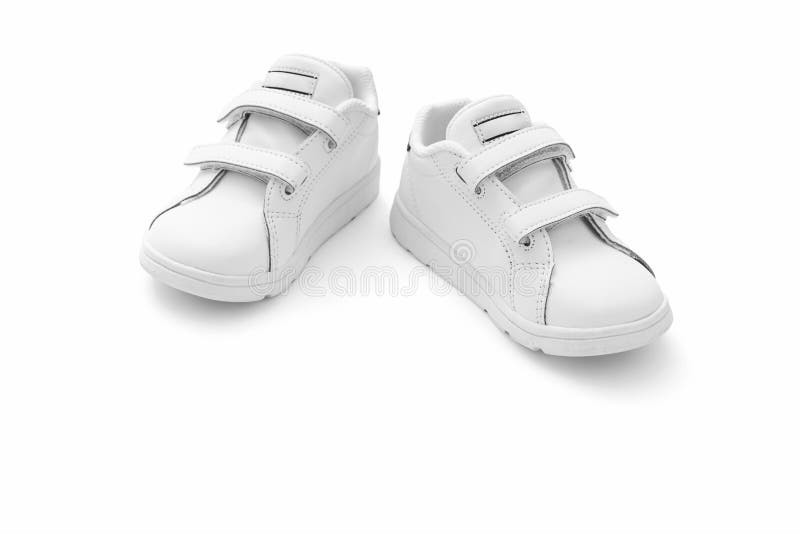 Meditativo Nominación Cambio Zapatillas Blancas Para Niños Foto de archivo - Imagen de muchacho,  deslumbrante: 233538148