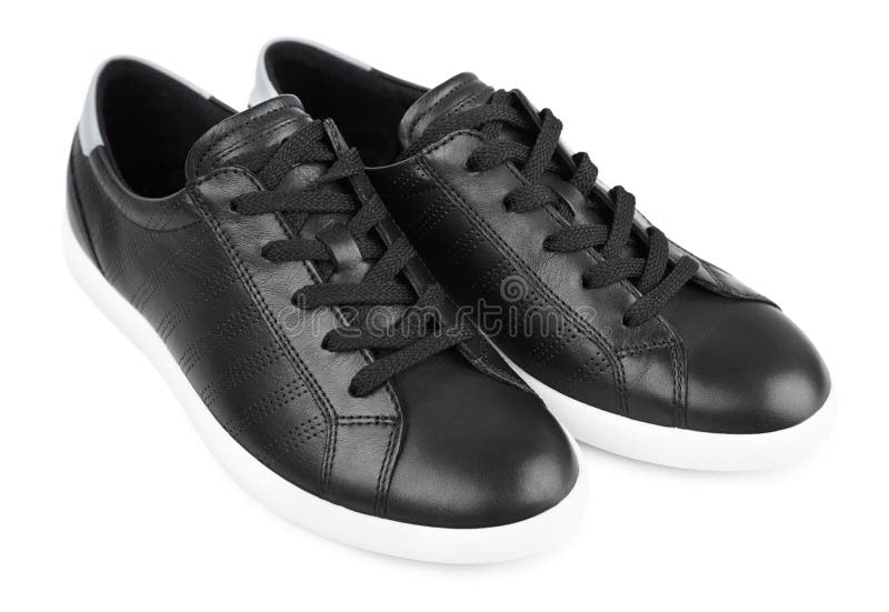 zapatillas negras cuero mujer