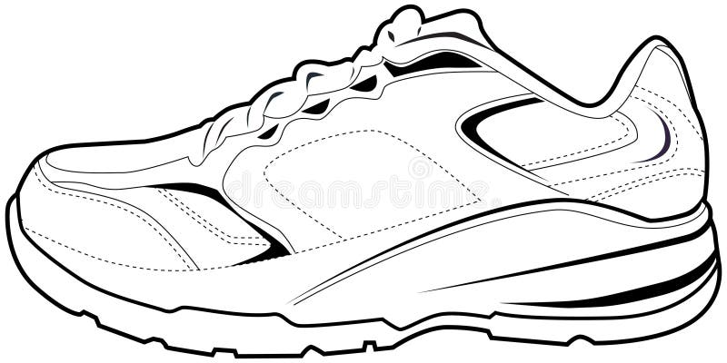 Zapato tenis ilustración del vector. Ilustración de caminar - 12624100