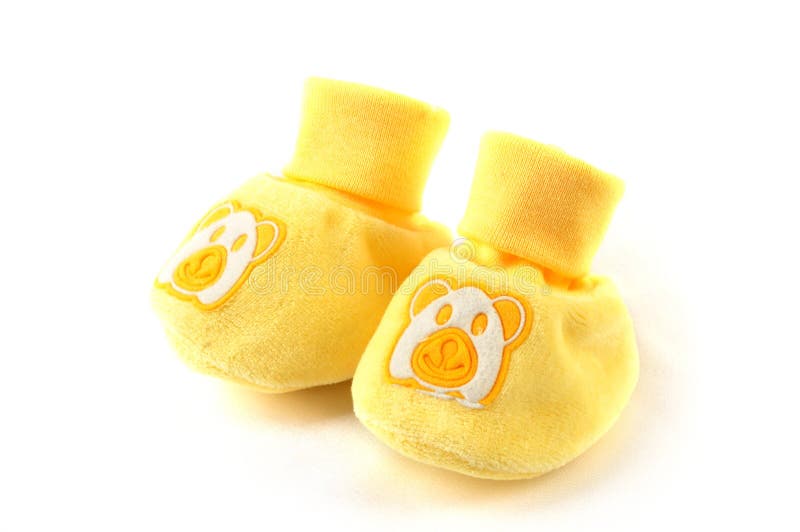 Zapatos de bebé amarillos imagen de Imagen amarillo - 44237151