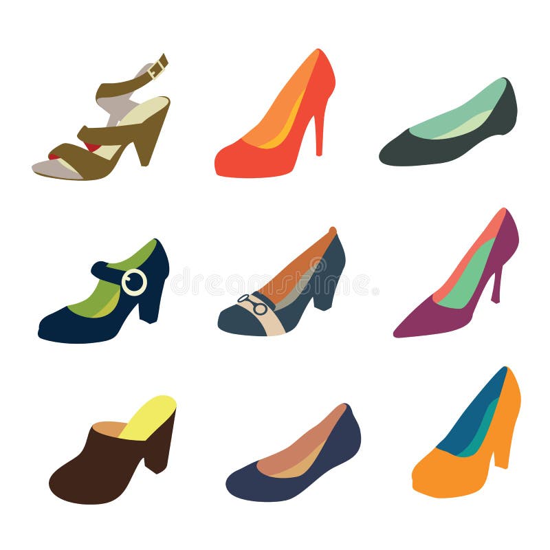 Zapatos de las mujeres stock de ilustración Zapatos de las mujeres stock de ilustración
