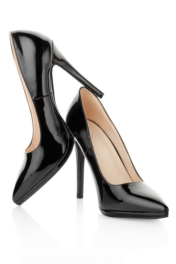 Zapatos Negros Del Tacón Alto Para La Imagen de - Imagen de fondo, elegancia:
