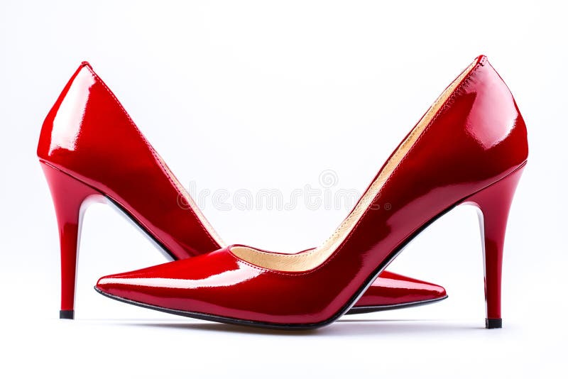 Zapatos rojos de la mujer. imagen de accesorio - 38670515
