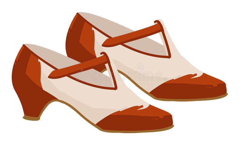 Zapatos Y Ropa De Mujer Tendencias Calzado De Los Cincuenta Ilustración del Vector - Ilustración correa: 218946738