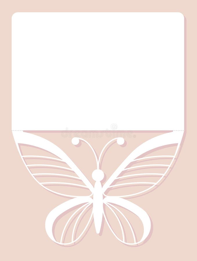 Zaproszenie karta, ślubna dekoracja, projekta element Elegancki motyli laseru cięcie również zwrócić corel ilustracji wektora royalty ilustracja Zaproszenie karta, ślubna dekoracja, projekta element Elegancki motyli laseru cięcie również zwrócić corel ilustracji wektora royalty ilustracja