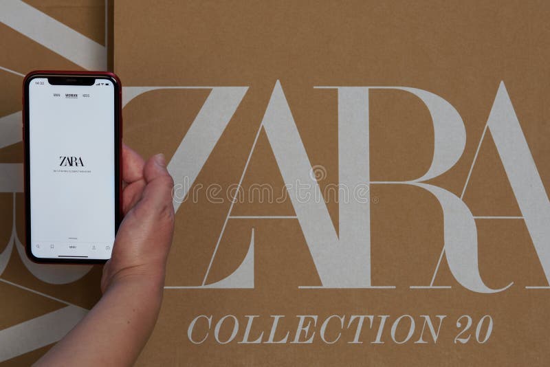 Cíclope Integrar Pez anémona Zara Marca Española De Ropa Y Accesorios Caja De Entrega Online. Foto  editorial - Imagen de ilustrativo, departamento: 181419306