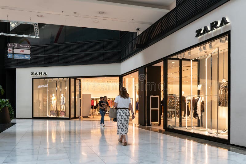 Zara Store On Shopping Mall As Cancelas Editorial Photography