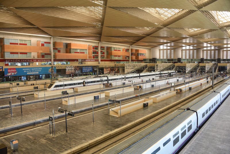Zaragoza Delicias Train Station Editorial Stock Photo Image of