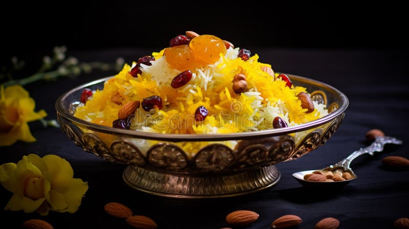 Zarda (Indian Sweet Saffron Rice) Stock Illustration - Illustration of