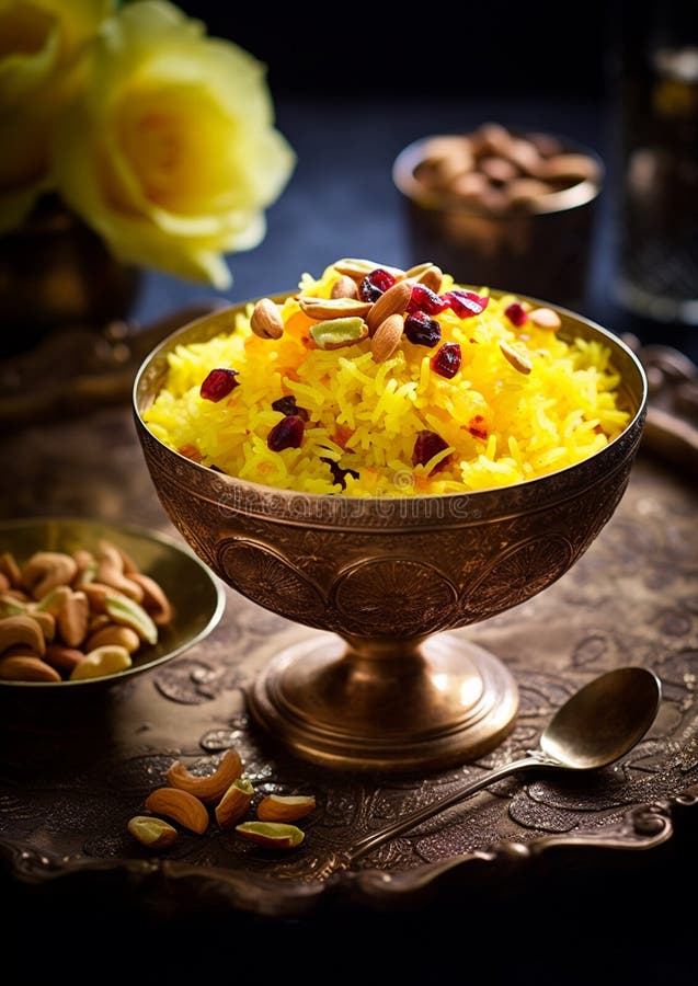 Zarda (Indian Sweet Saffron Rice) Stock Illustration - Illustration of