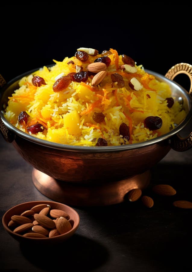Zarda (Indian Sweet Saffron Rice) Stock Illustration - Illustration of