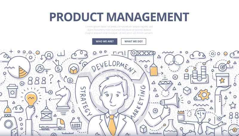 Zarządzania Produktem Doodle pojęcie royalty ilustracja Zarządzania Produktem Doodle pojęcie royalty ilustracja