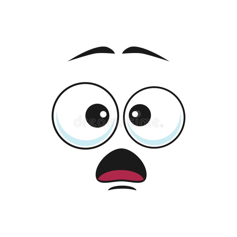 Zaskoczony ikona wektora twarzy zabawny emoji ilustracja wektor