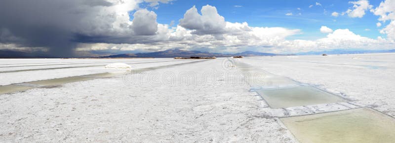 The saline of Salinas Grandes on the argentina andes. The saline of Salinas Grandes on the argentina andes