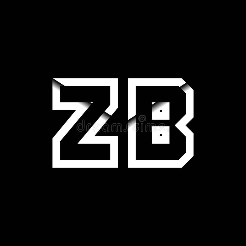 ZB Monogram Envelope Shape Style vector illustration