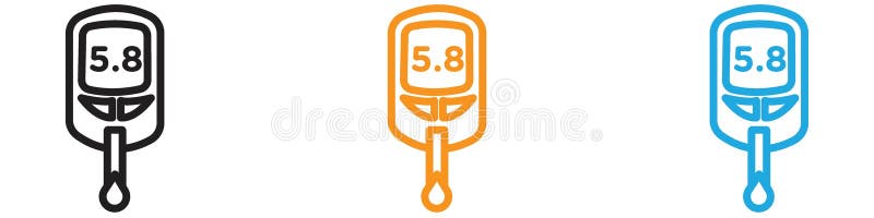 Zbiór logo wektora cukru we krwi dla aplikacji web app ui ilustracji