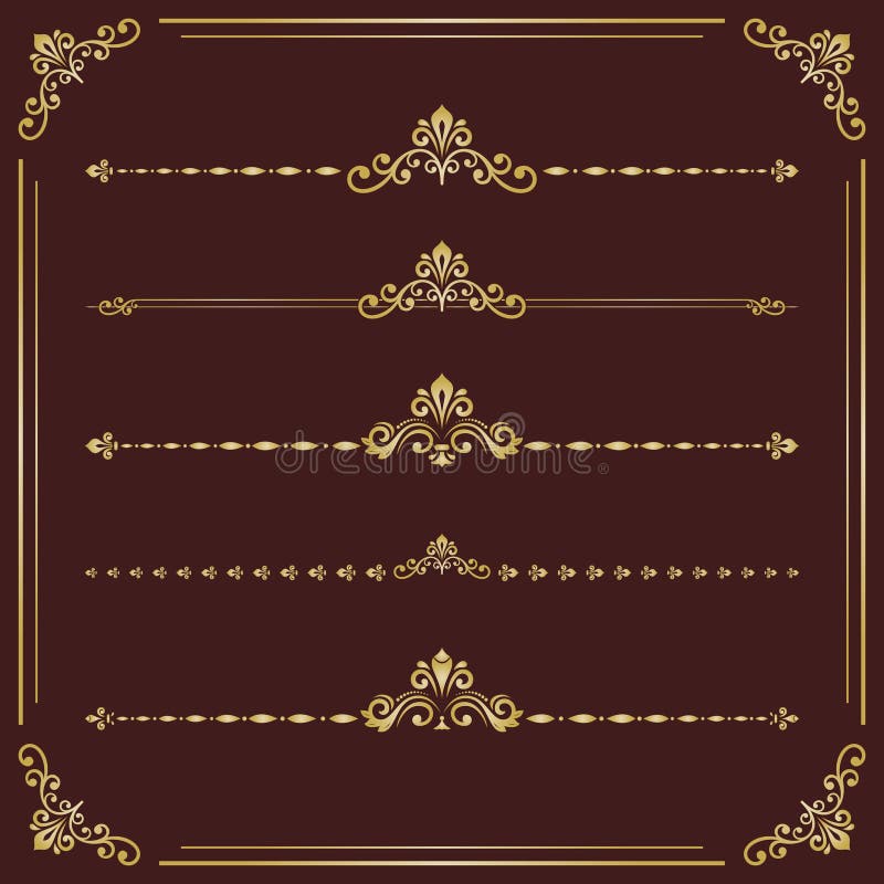 Zbiór wzorów poziomych royalty ilustracja
