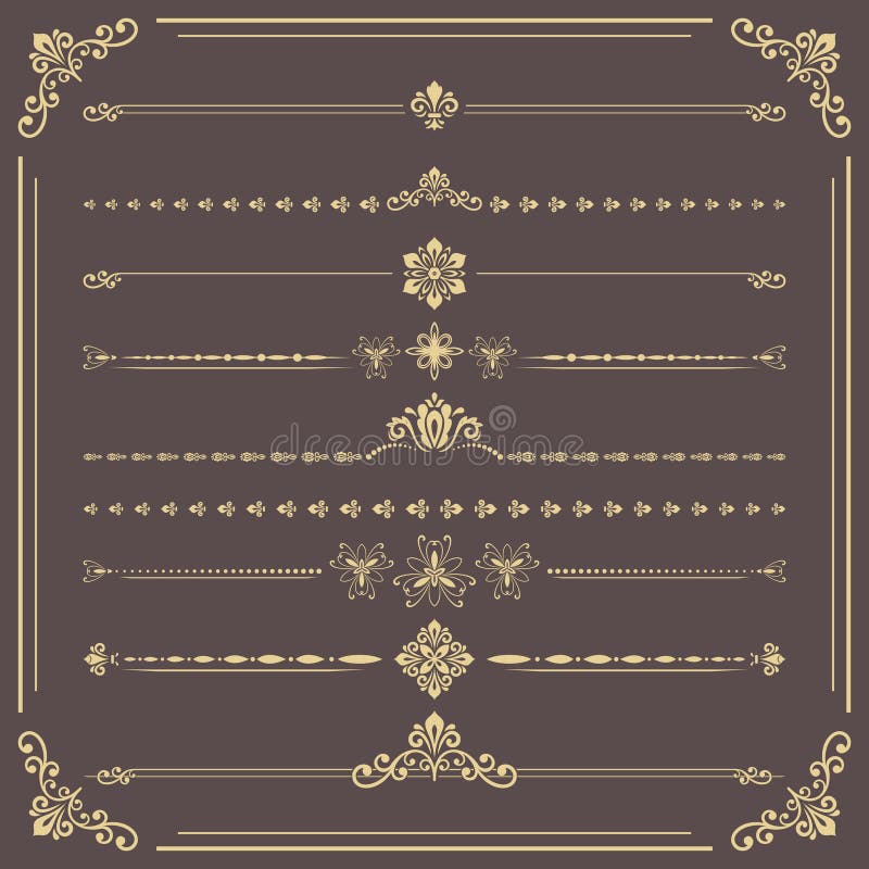 Zbiór wzorów wektora poziomego. kolekcja grafiki royalty ilustracja