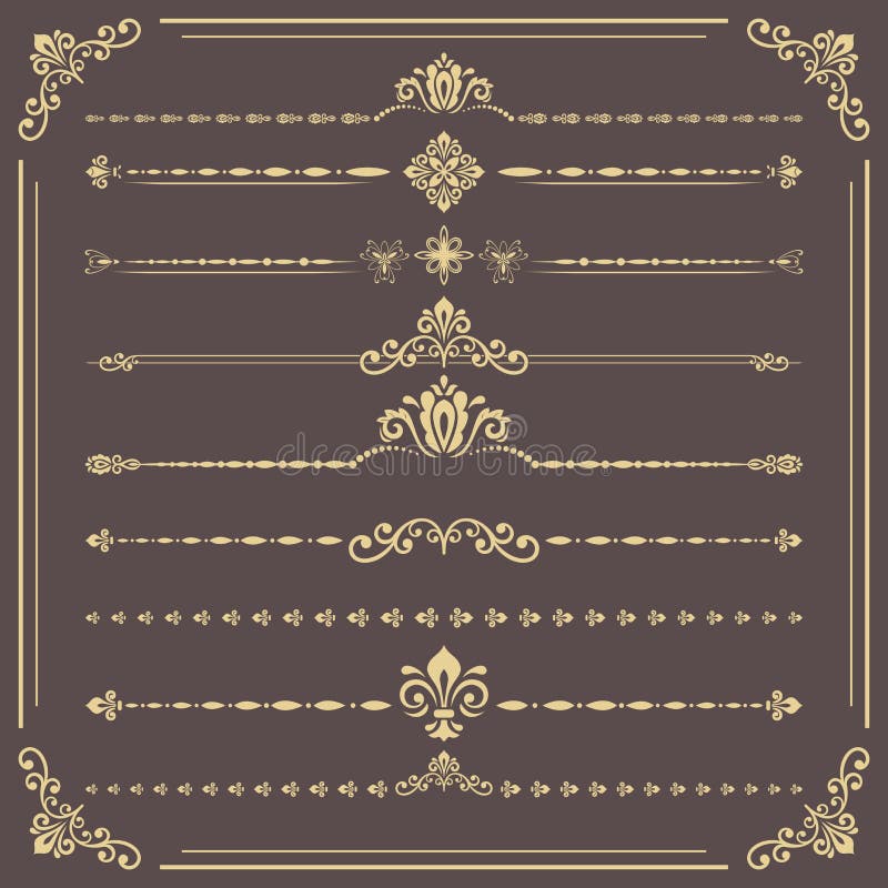 Zbiór wzorów wektora poziomego. kolekcja grafiki royalty ilustracja