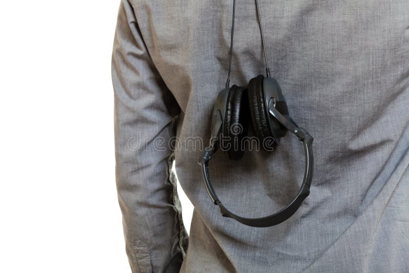 Zbli?enie do g?ry nogami he?mofony wiesza fotografia stock Zbli?enie do g?ry nogami he?mofony wiesza fotografia stock