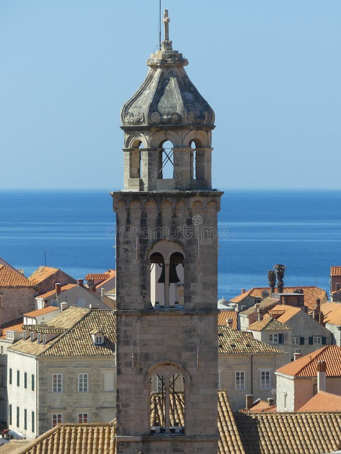 Zbliżenie budynki wśrodku warownych ścian Dubrovnik stary miasteczko zdjęcia stock