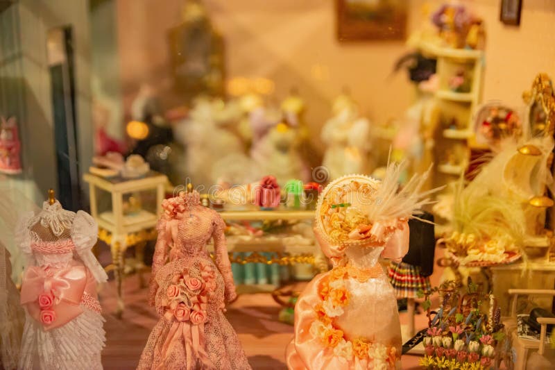 Zbliżenie sztuki miniaturowej w muzeum miniatur tajwan obrazy stock