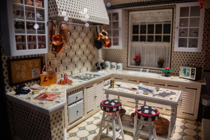 Zbliżenie sztuki miniaturowej w muzeum miniatur tajwan zdjęcie stock