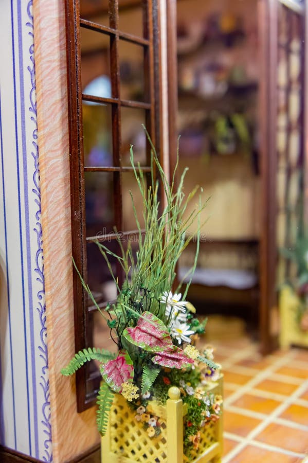 Zbliżenie sztuki miniaturowej w muzeum miniatur tajwan obrazy stock