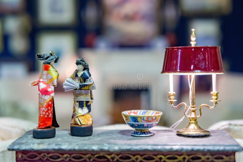 Zbliżenie sztuki miniaturowej w muzeum miniatur tajwan zdjęcie stock