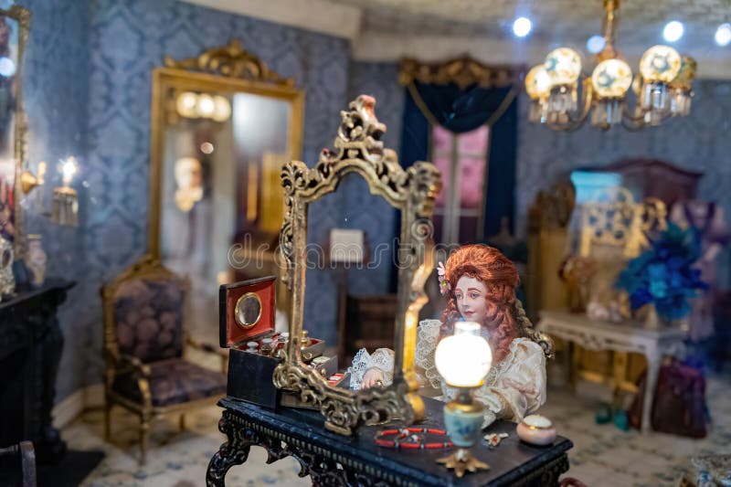 Zbliżenie sztuki miniaturowej w muzeum miniatur tajwan obrazy royalty free