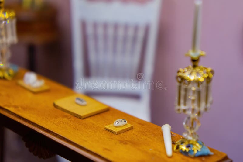 Zbliżenie sztuki miniaturowej w muzeum miniatur tajwan zdjęcia royalty free