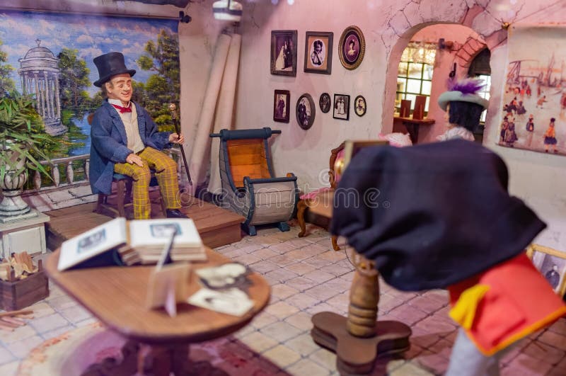 Zbliżenie sztuki miniaturowej w muzeum miniatur tajwan obrazy royalty free