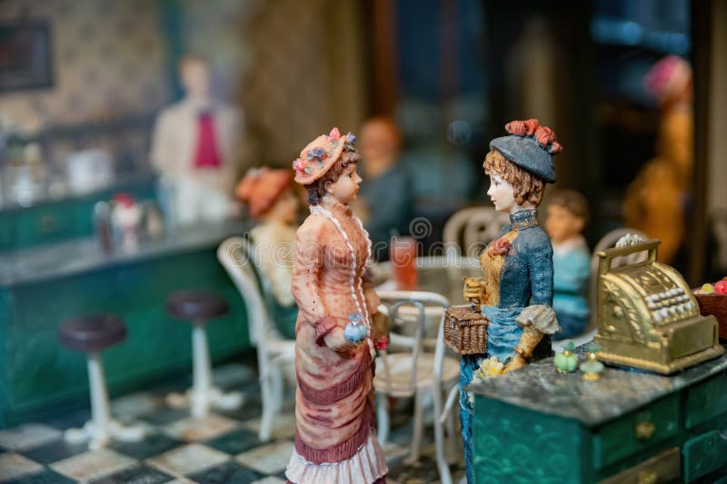 Zbliżenie sztuki miniaturowej w muzeum miniatur tajwan obrazy royalty free