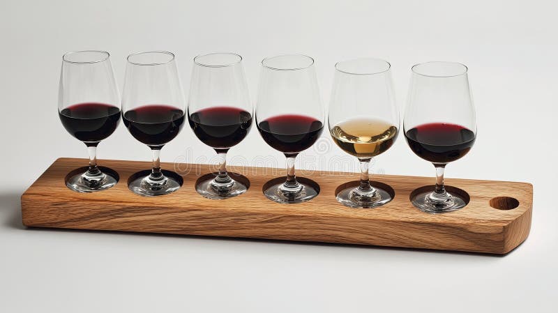 Zbor de vin elegant la bordul de degustare. stock photos